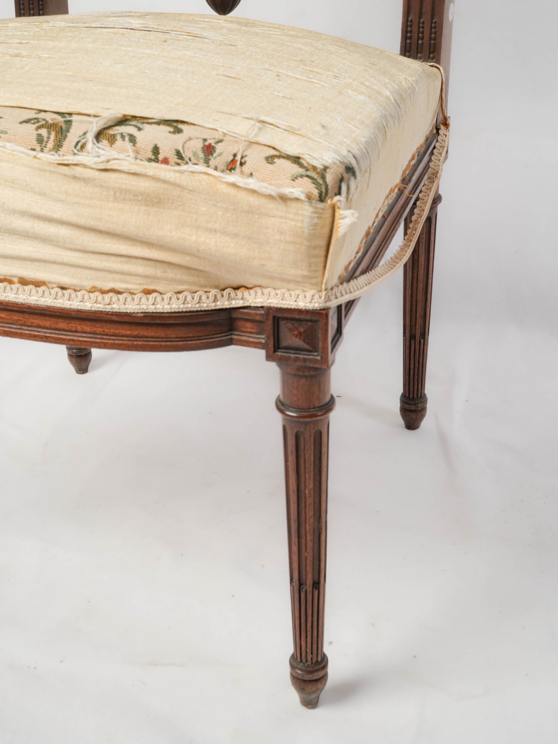 Napoleon III Carved Rosewood Low Chair with Musical Trophy, c. 1870 - 41"
