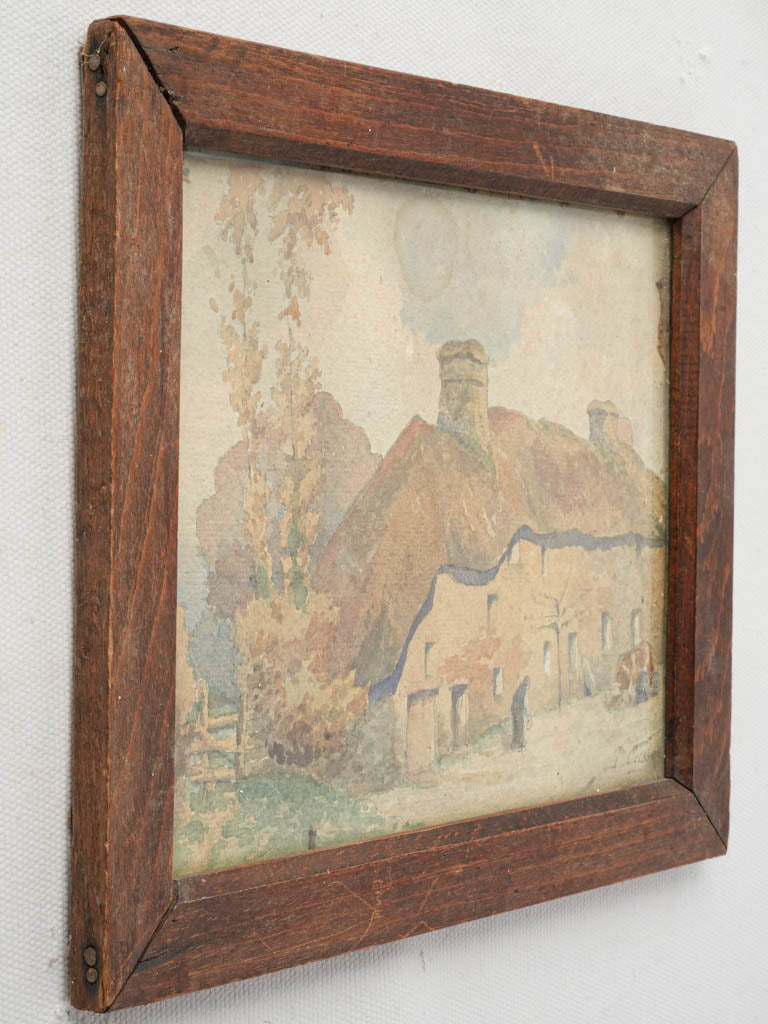 Authentic rustic framed picture  