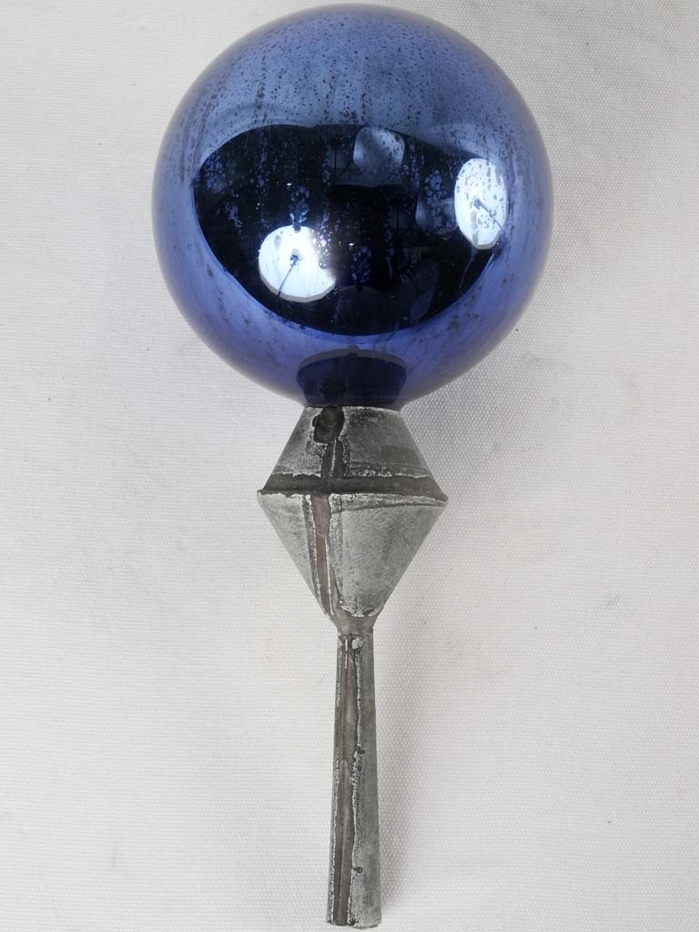 Large 19th century mercury glass Christmas tree topper 5"