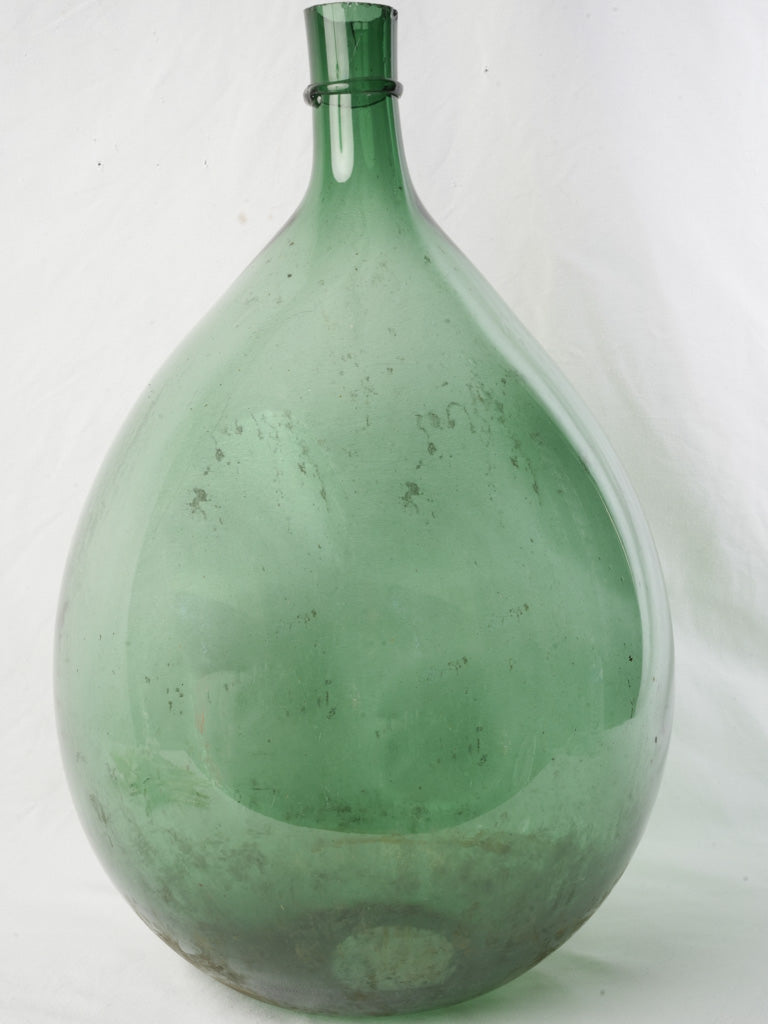 Rustic emerald artisanal glassware