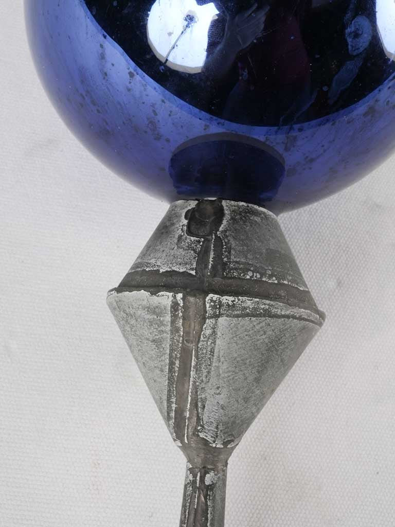 Large 19th century mercury glass Christmas tree topper 5"