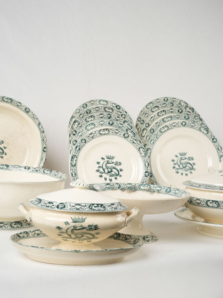 Rare, Antique, French Porcelain Dinner Service