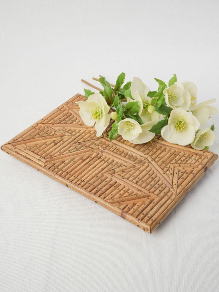 Vintage French rattan trivet