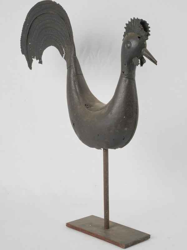 Rustic salvaged metal French weathervane rooster