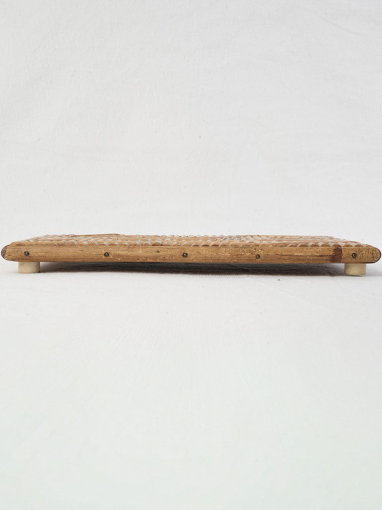 Hand-worked rattan trivet