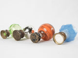 4 French glass balustrade balls or newel caps - 19th century