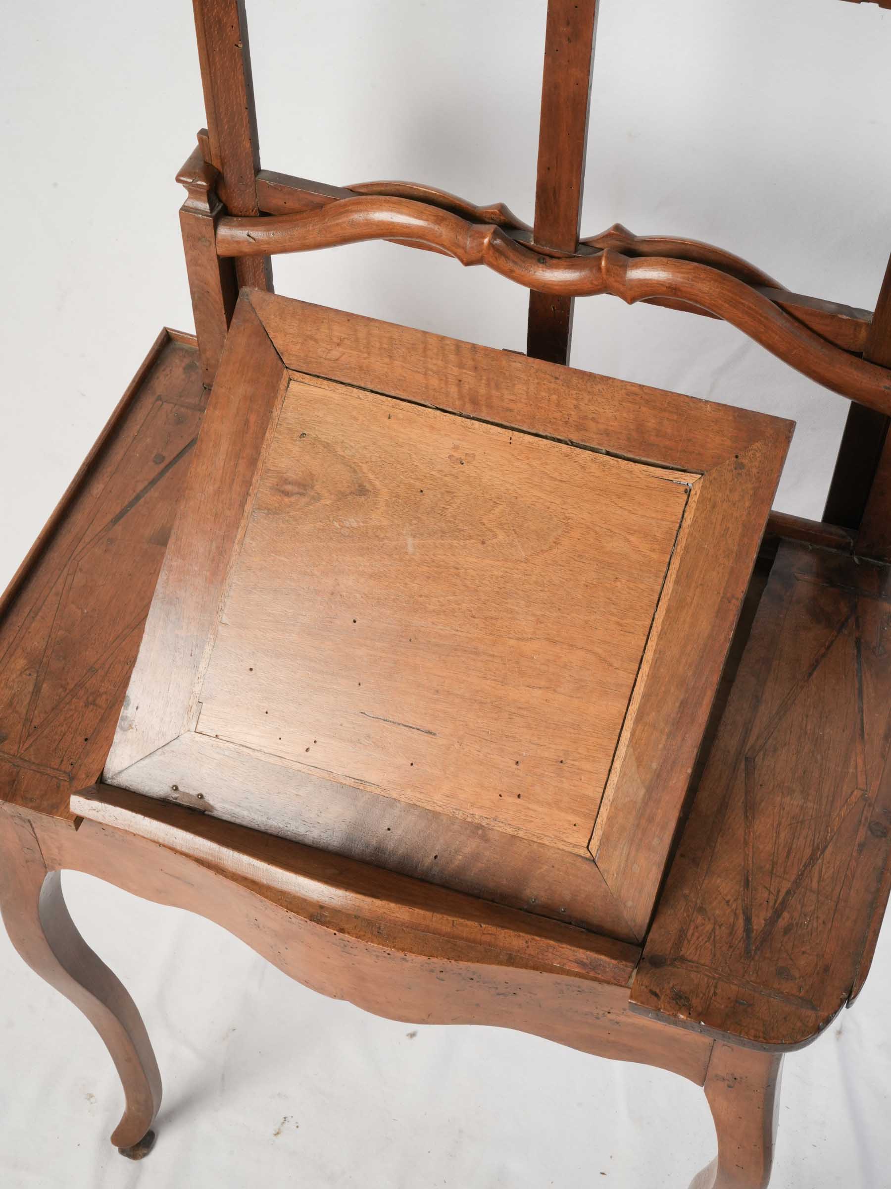 French Louis XV Walnut Table Liseuse w/ Adjustable Fire Screen - 27½"