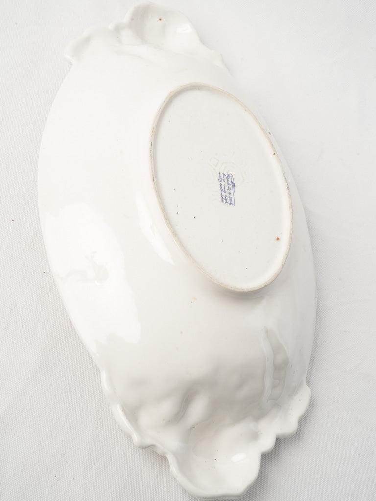 High-relief handled serving platter