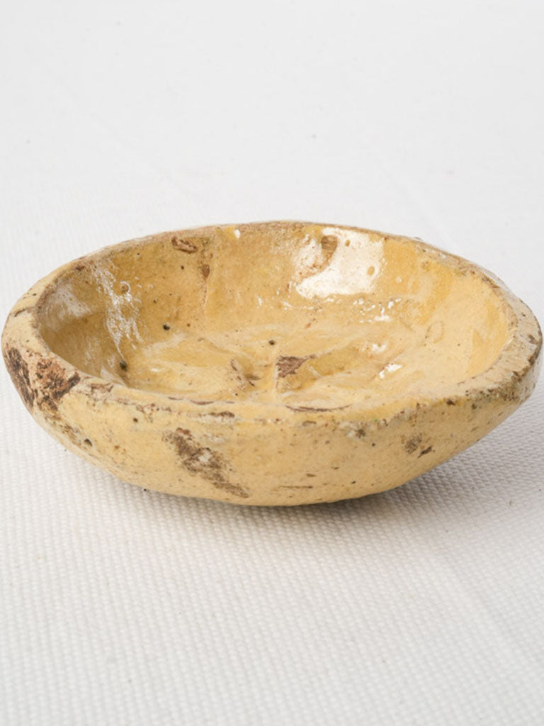 Handmade yellow butterfly motif dish  