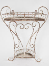 Wrought iron wall shelf w/ white patina 26¾"