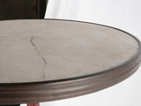 Red bistro table w/ marble top - 1940s