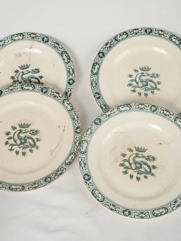 Crowned, Antique, Salamander-handled Dinner Service