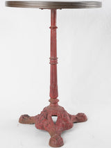 Red bistro table w/ marble top - 1940s