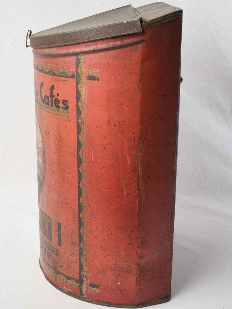 Early 20th-century tin coffee tin