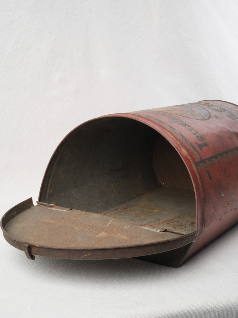 Substantial antique Belgian collectible tin