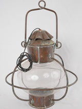 Vintage copper boat lantern 15¼"