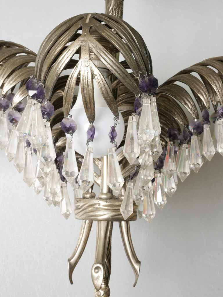 Palm leaf chandelier - early 20th century - 19" x 23¼"