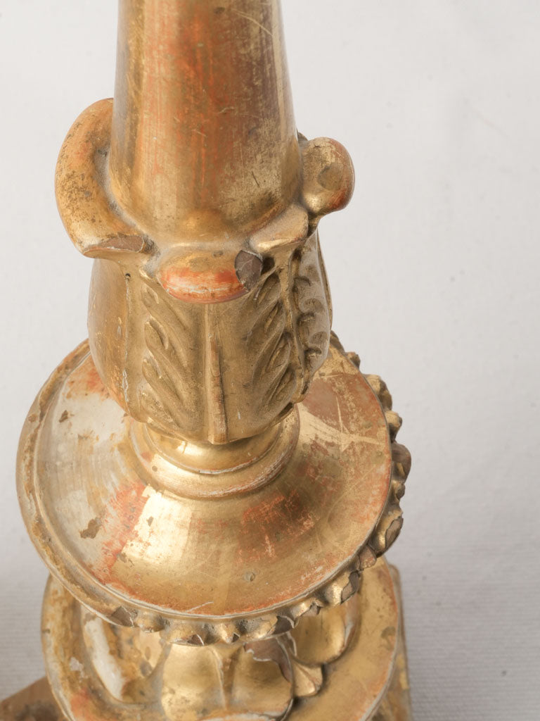 Rich patina French candlesticks  