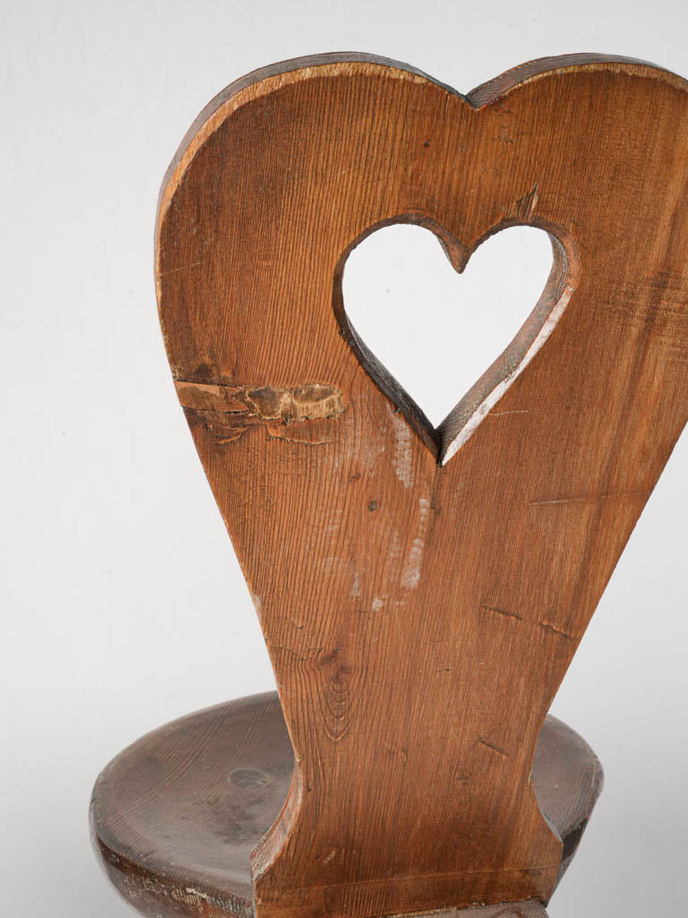 Sturdy tripod-leg wooden chairs