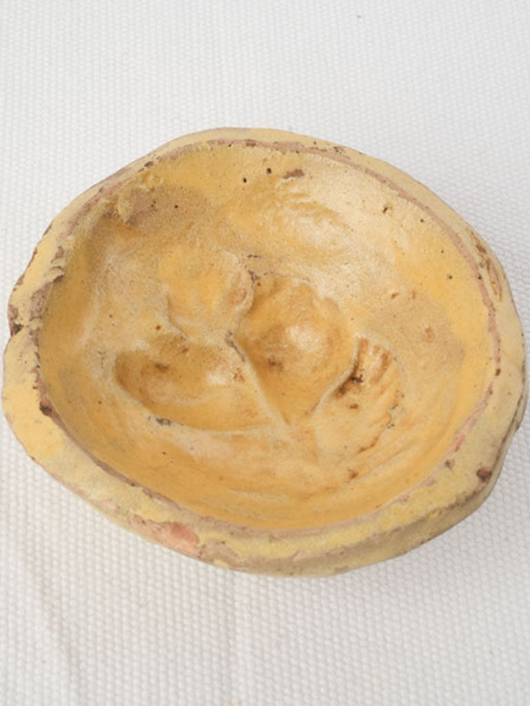 Antique Sicilian terracotta pastry mold