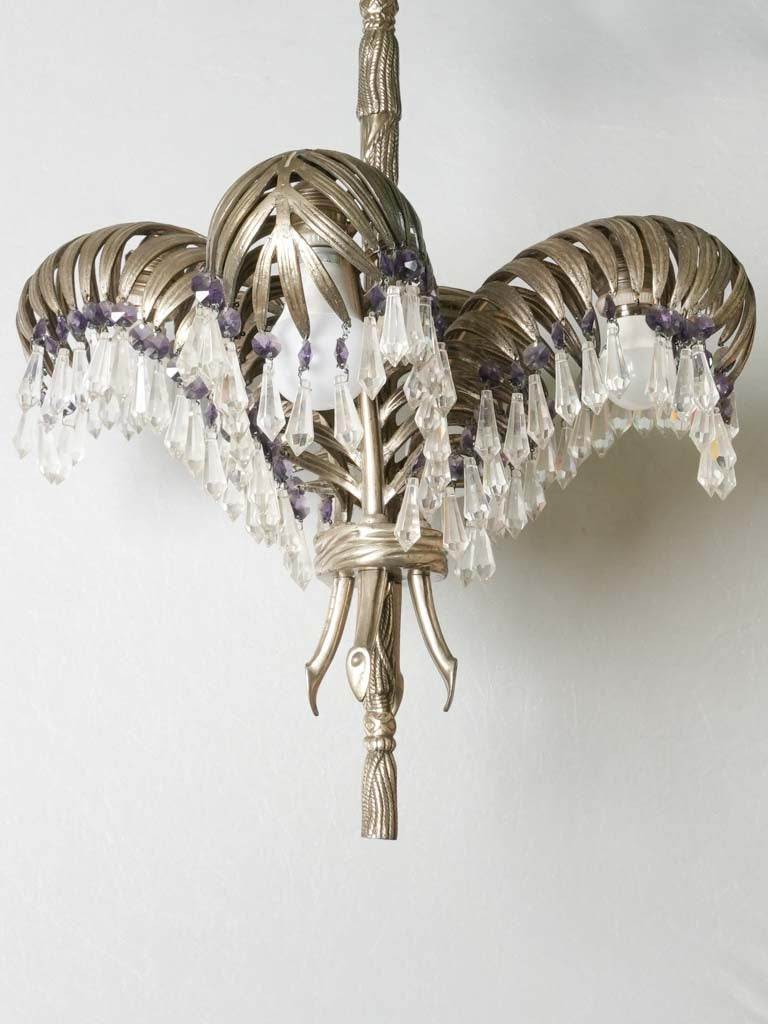 Palm leaf chandelier - early 20th century - 19" x 23¼"