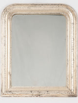 Silver leaf Louis Philippe mirror w/ diagonal lines 25¼" x  20½"
