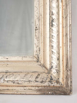 Silver leaf Louis Philippe mirror w/ diagonal lines 25¼" x  20½"