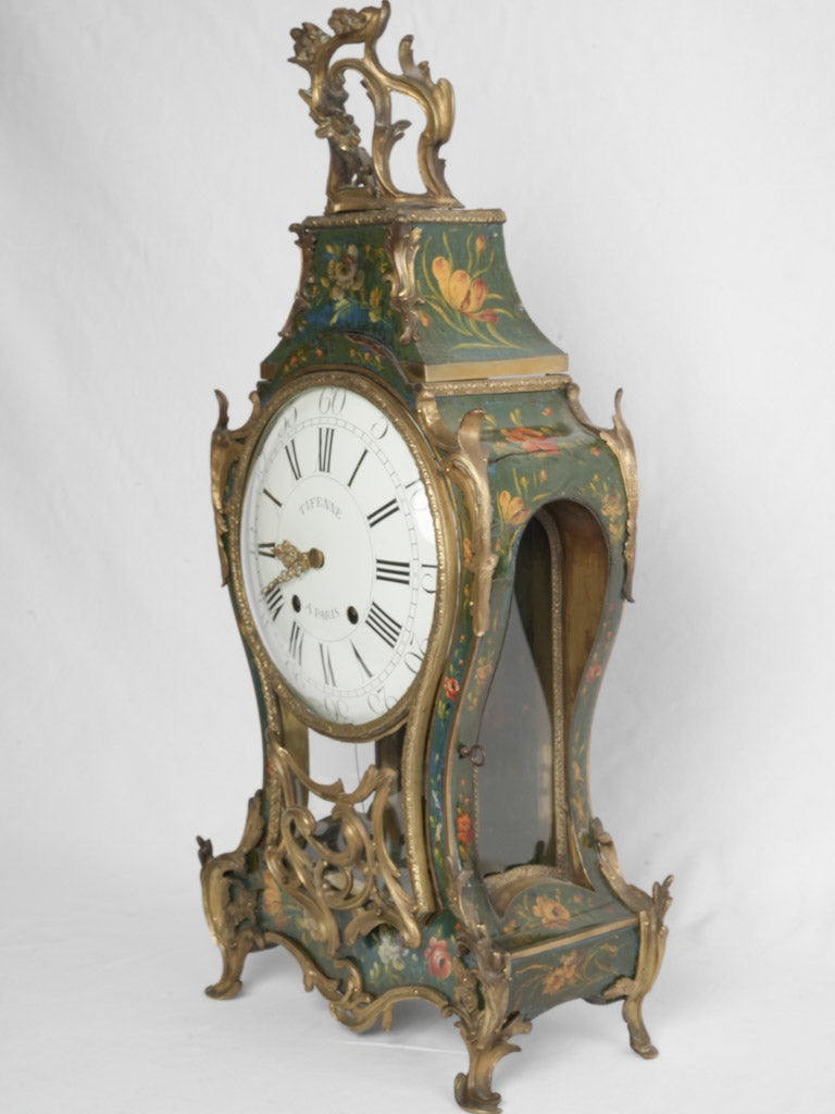 Handcrafted mid-18th-century wooden clock