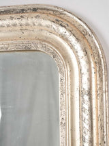 Silver leaf Louis Philippe mirror w/ diagonal lines 25¼" x  20½"