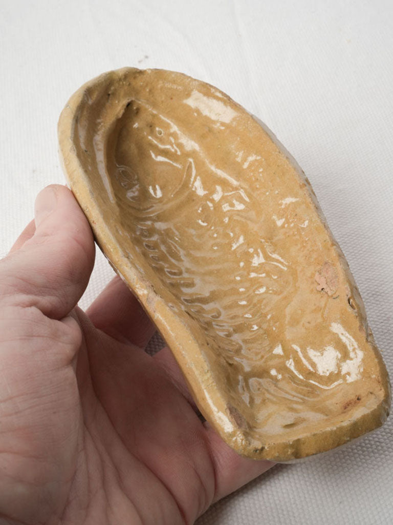 Vintage fish-patterned terracotta mold