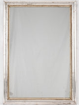 French 19th century silver leaf bistro mirror 31½" x  22"
