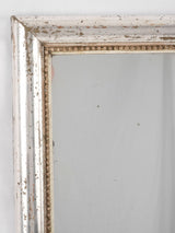 French 19th century silver leaf bistro mirror 31½" x  22"