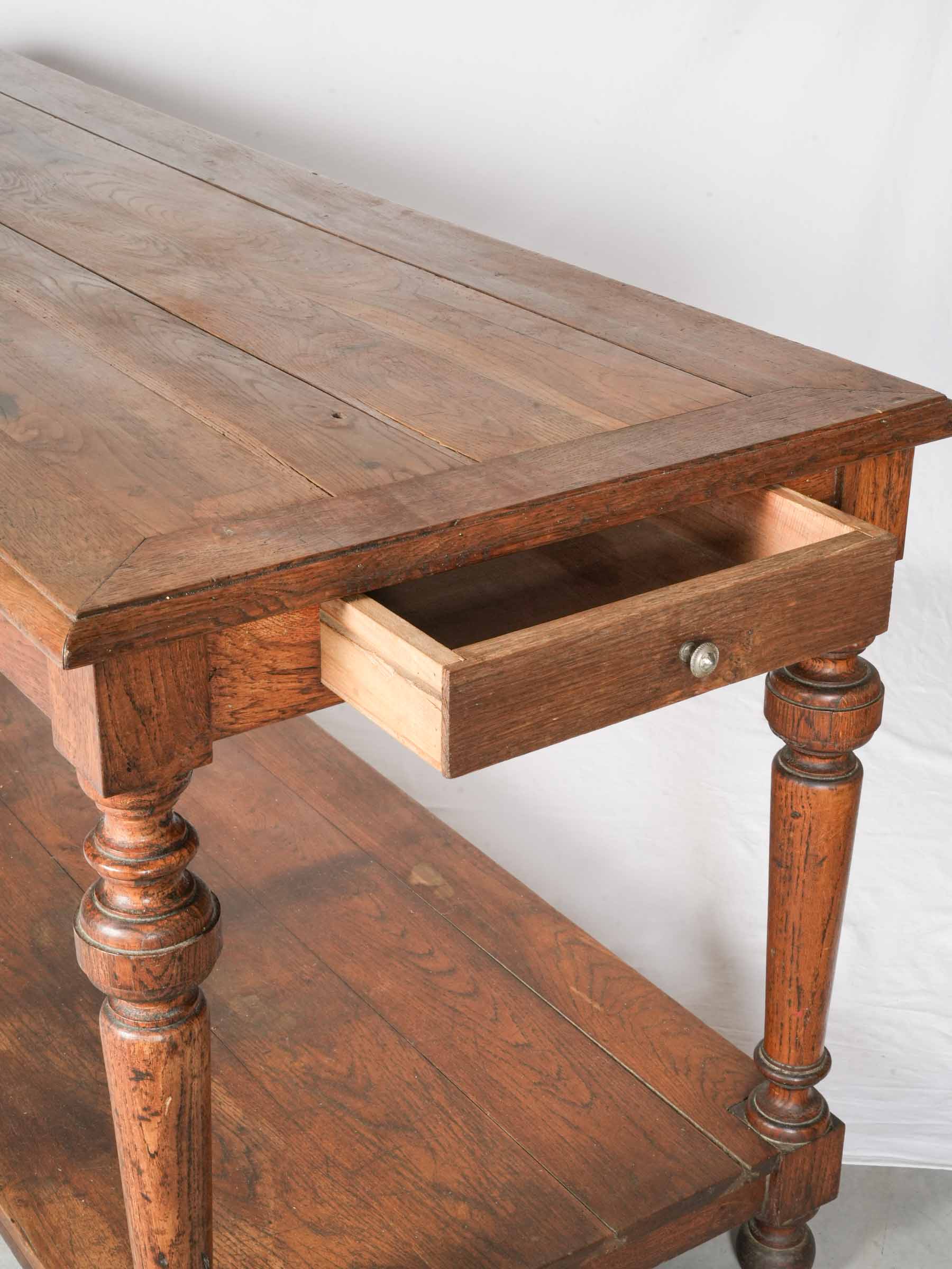 Refined historical oak furniture piece  