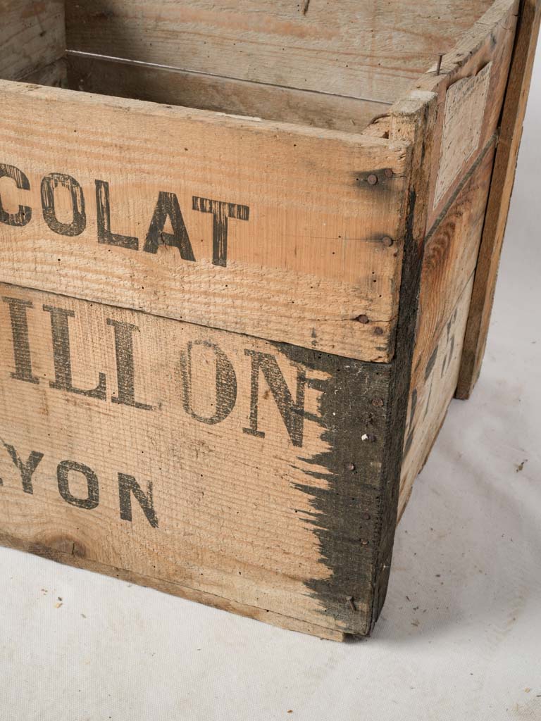 Boldly branded rustic crate