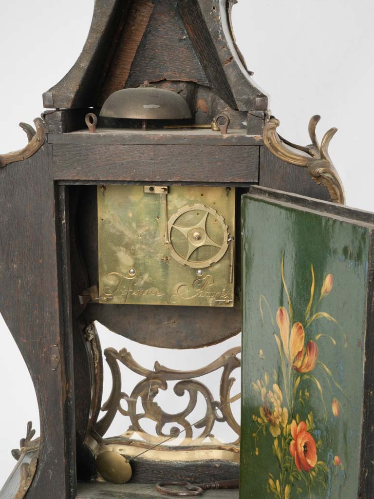 Vintage bronze scrollwork Cartel clock