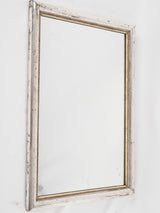 French 19th century silver leaf bistro mirror 31½" x  22"