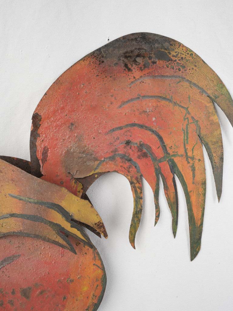 Crested head rooster artwork