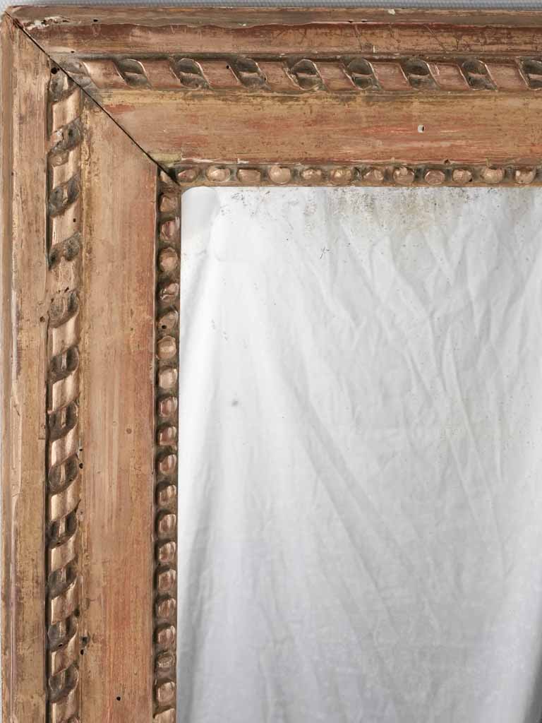 Gilded 18th century Louis XVI mirror w/ mercury glass 26" x 19¼"