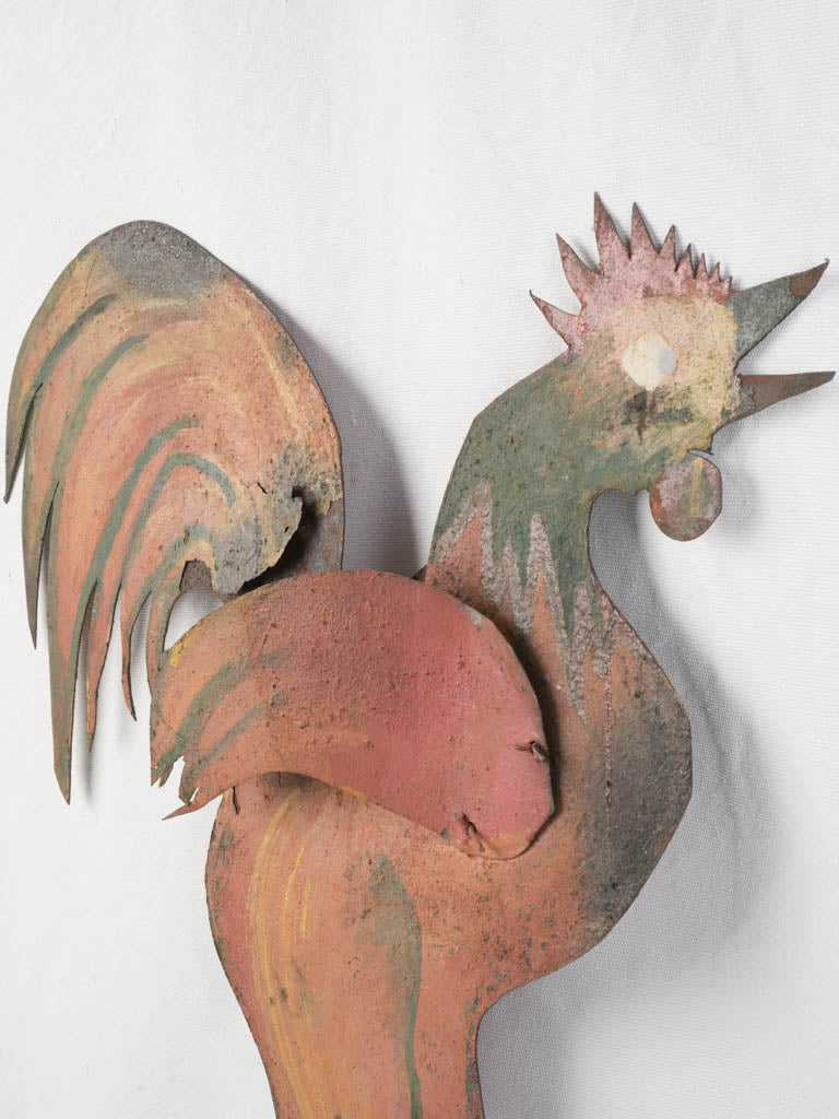 Vibrant ochre rooster trade sign