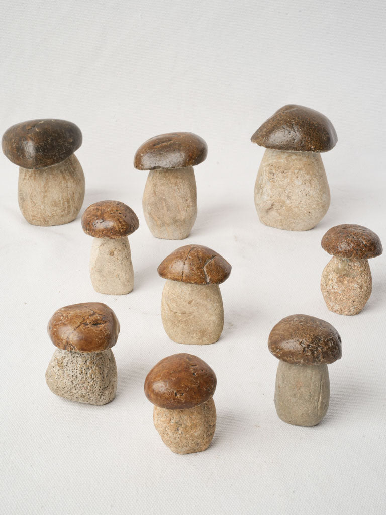 Rustic French folk art mushrooms  