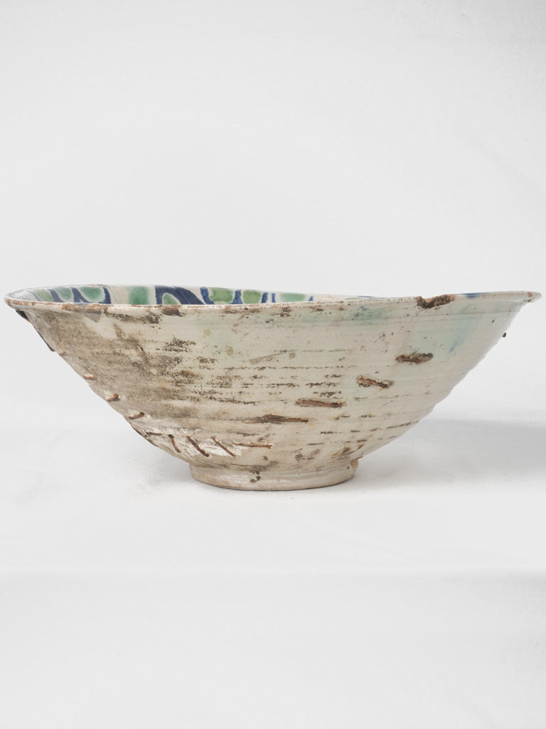 Colorful vintage Spanish Lebrillo fruit bowl