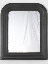 RESERVED CS 19th century Louis Philippe mirror w/ black frame - Small 26¾" x 19"
