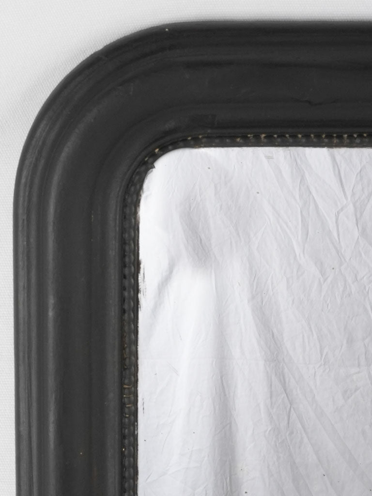 RESERVED CS 19th century Louis Philippe mirror w/ black frame - Small 26¾" x 19"