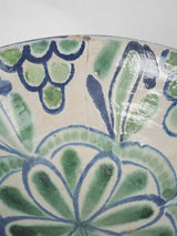 Large antique blue & green Lebrillo bowl