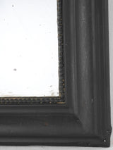 RESERVED CS 19th century Louis Philippe mirror w/ black frame - Small 26¾" x 19"