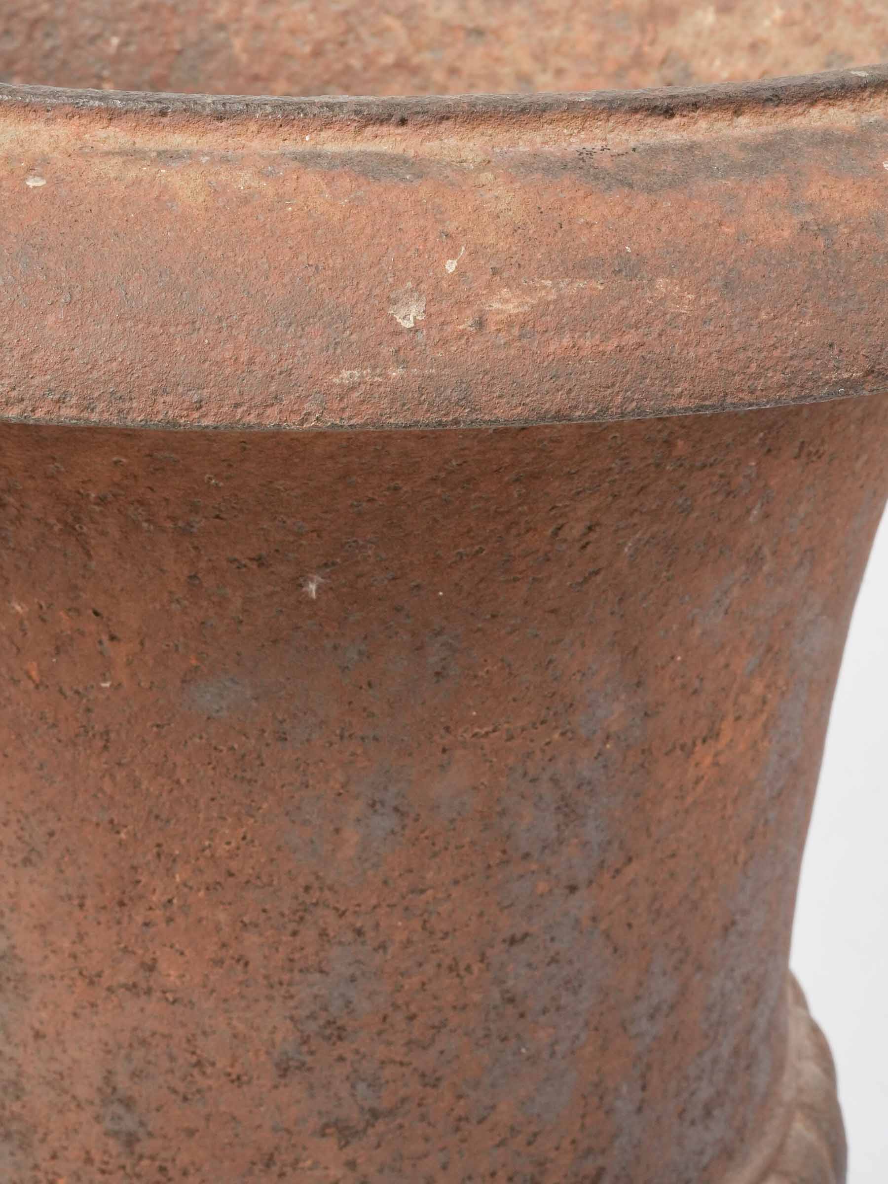 Remarkable Pair of Large French Cast-Iron Medici Urns From the Early 19th Century - 26"