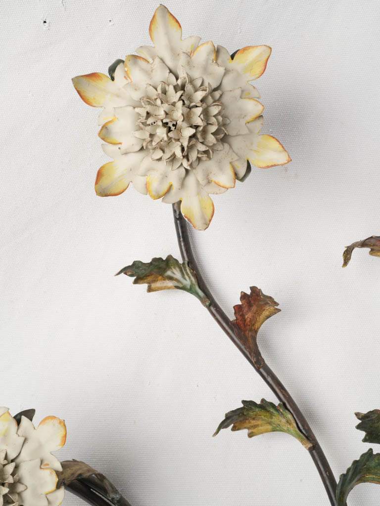 Glamorous Hollywood Regency floral sconce  