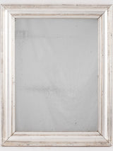 Antique silver-framed French wall mirror