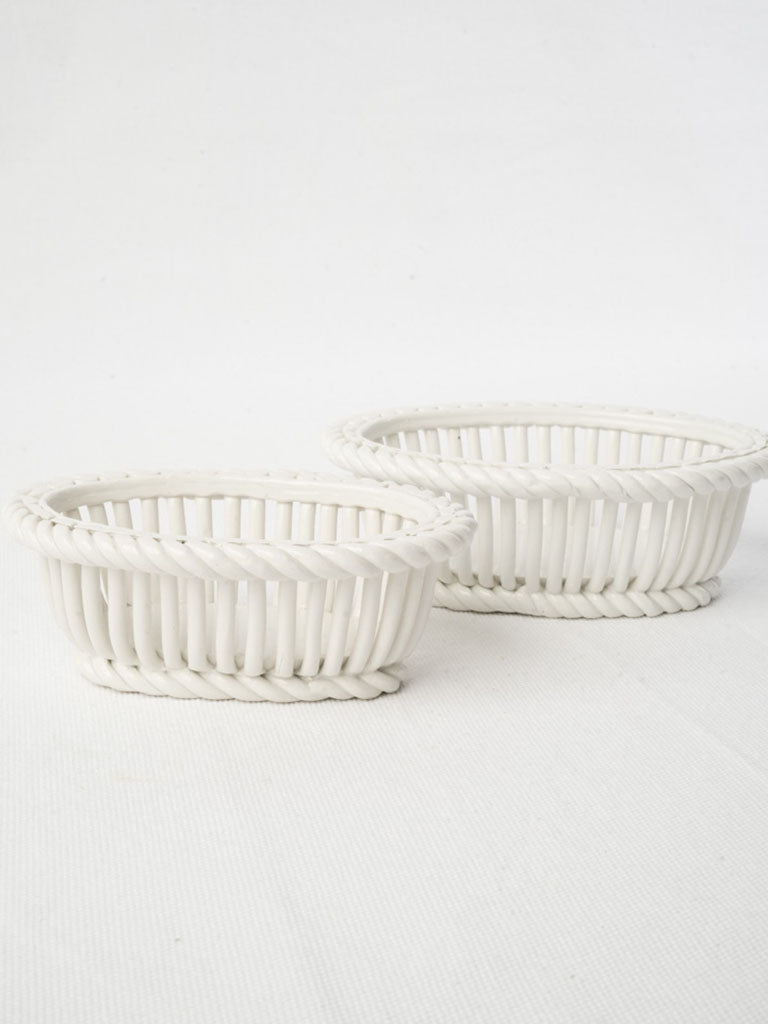 Refined openwork ceramic baskets