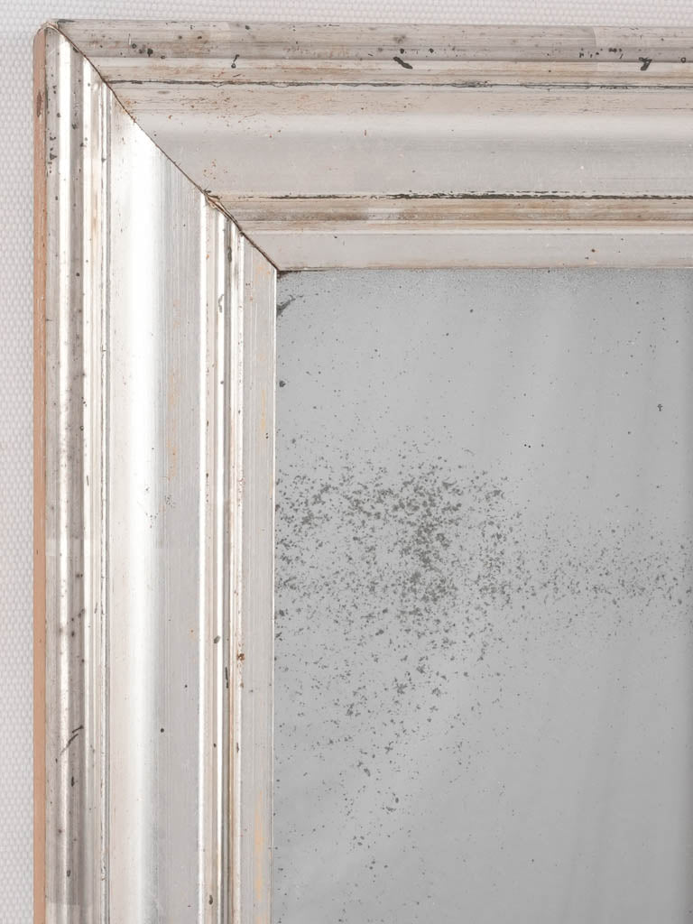 Rectangular French mirror w/ silver frame 23¾" x  17¾"